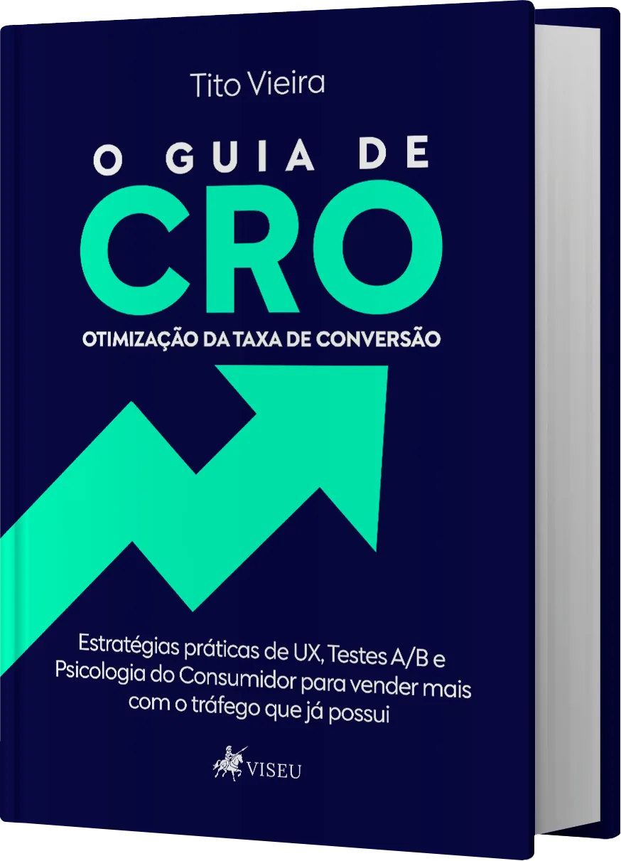 Capa do livro O Guia de CRO: Otimização da Taxa de Conversão, de Tito Vieira